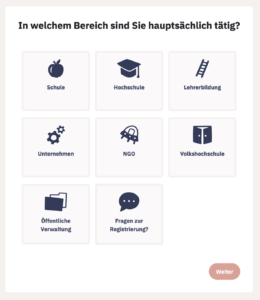 Registrieren Sie sich bei Edkimo in Ihrem Bereich