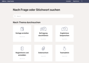 Ansicht Edkimo Help Center