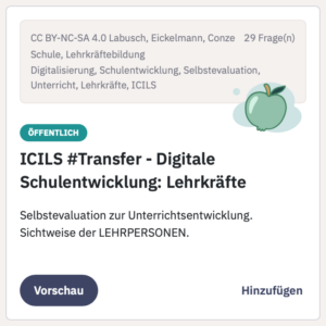 ICILS Fragebogen Lehrkräfte Unterrichtsentwicklung