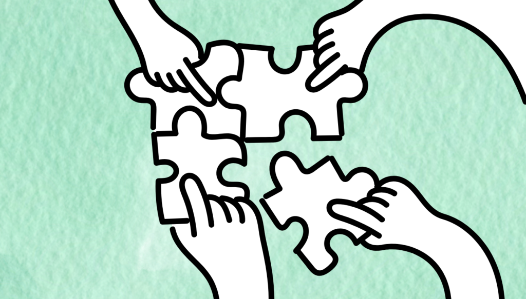 Beitragsbild-im Team am Puzzle arbeiten