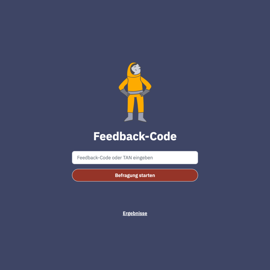 Feedback-Code Eingabe Nachher