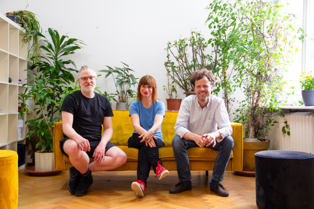 Gründer*innenteam - Kai, Jessi, Sebastian (von links nach rechts)