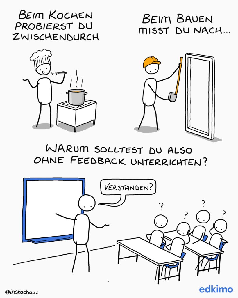 Comic von Chaz Hutton über Lernen und Feedback