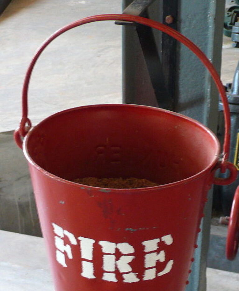 empty fire bucket