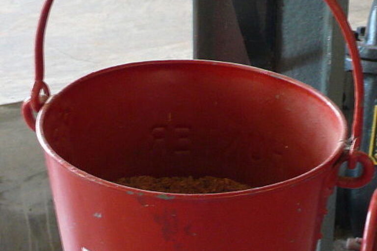 empty fire bucket
